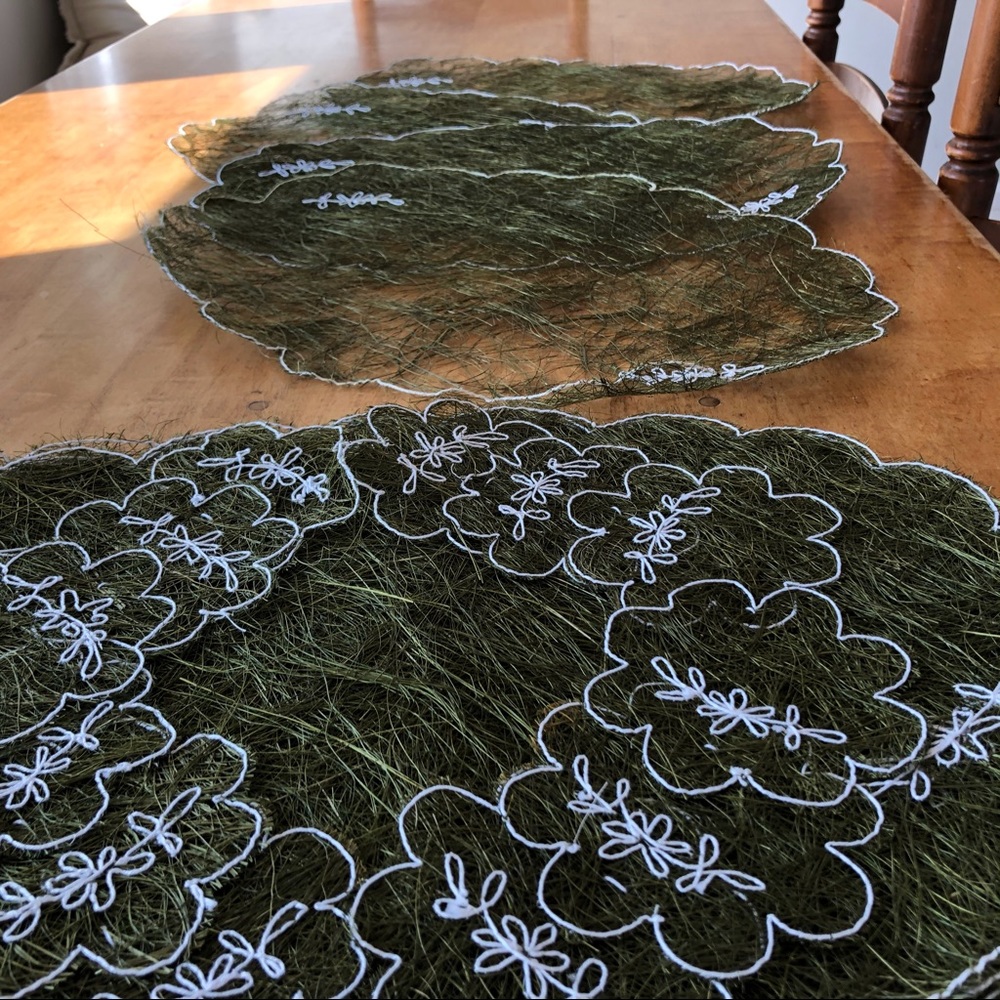 BIG SET Mossy Placemats & Coasters